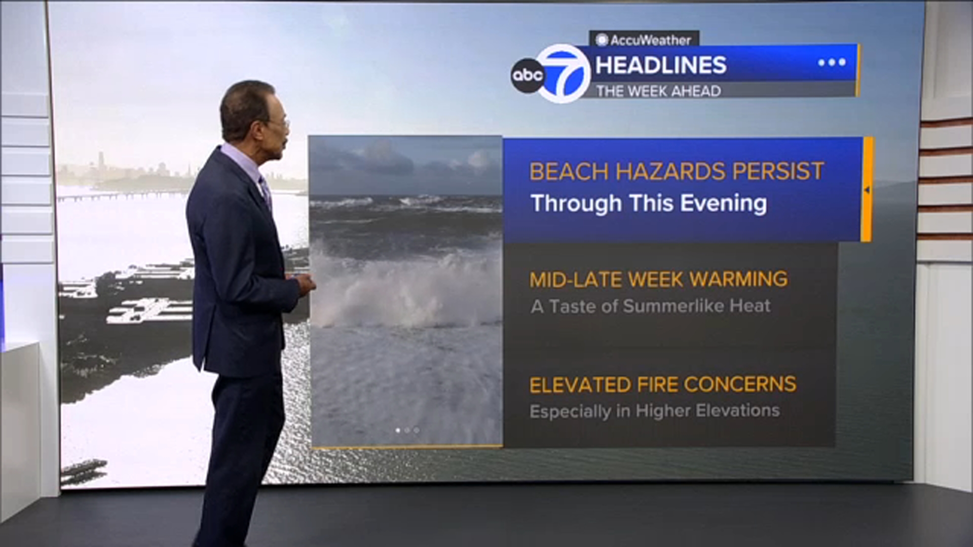 AccuWeather Forecast: Beach Hazards Statement for coast until 10 p.m.
       — ABC 7 Bay Area